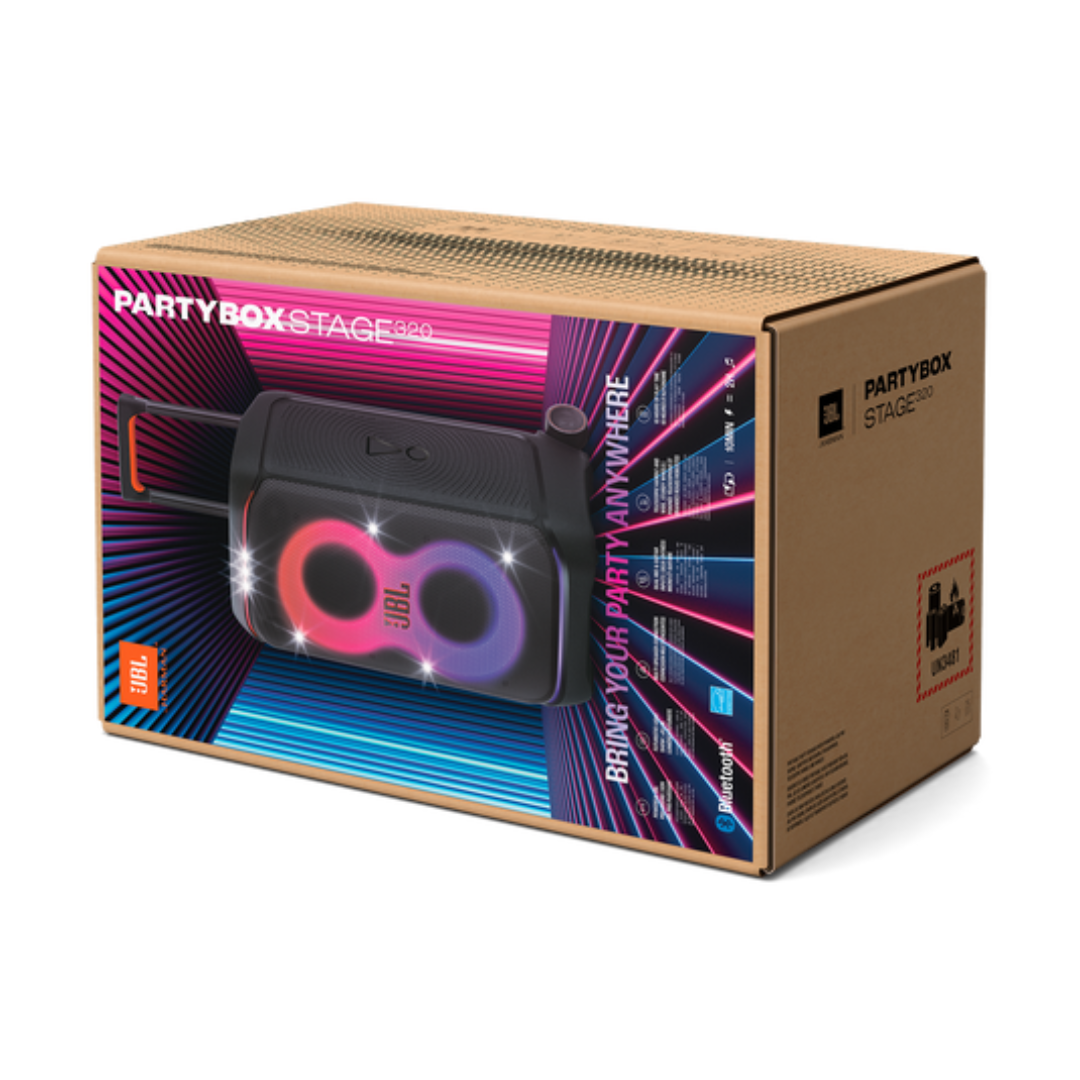 Caixa de Som Portátil JBL Party Box 320 Bluetooth LED 240W RMS