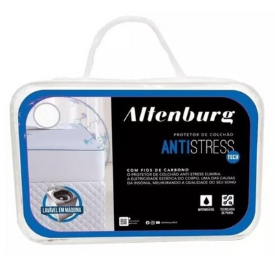 Protetor de Colchão Casal Altenburg Antistress Impermeável  Branco