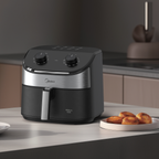 Fritadeira Elétrica Sem Óleo Air Fryer 5,5L Midea Widemax Preto e Inox 220V
