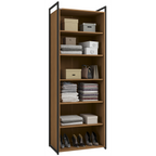 Armário Industrial Closet LI052 Kappesberg 72cm 2 Portas Canela e Preto Fosco