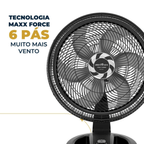 Ventilador de Mesa/Parede Britânia Maxx Force BVT500 176W Preto 220V