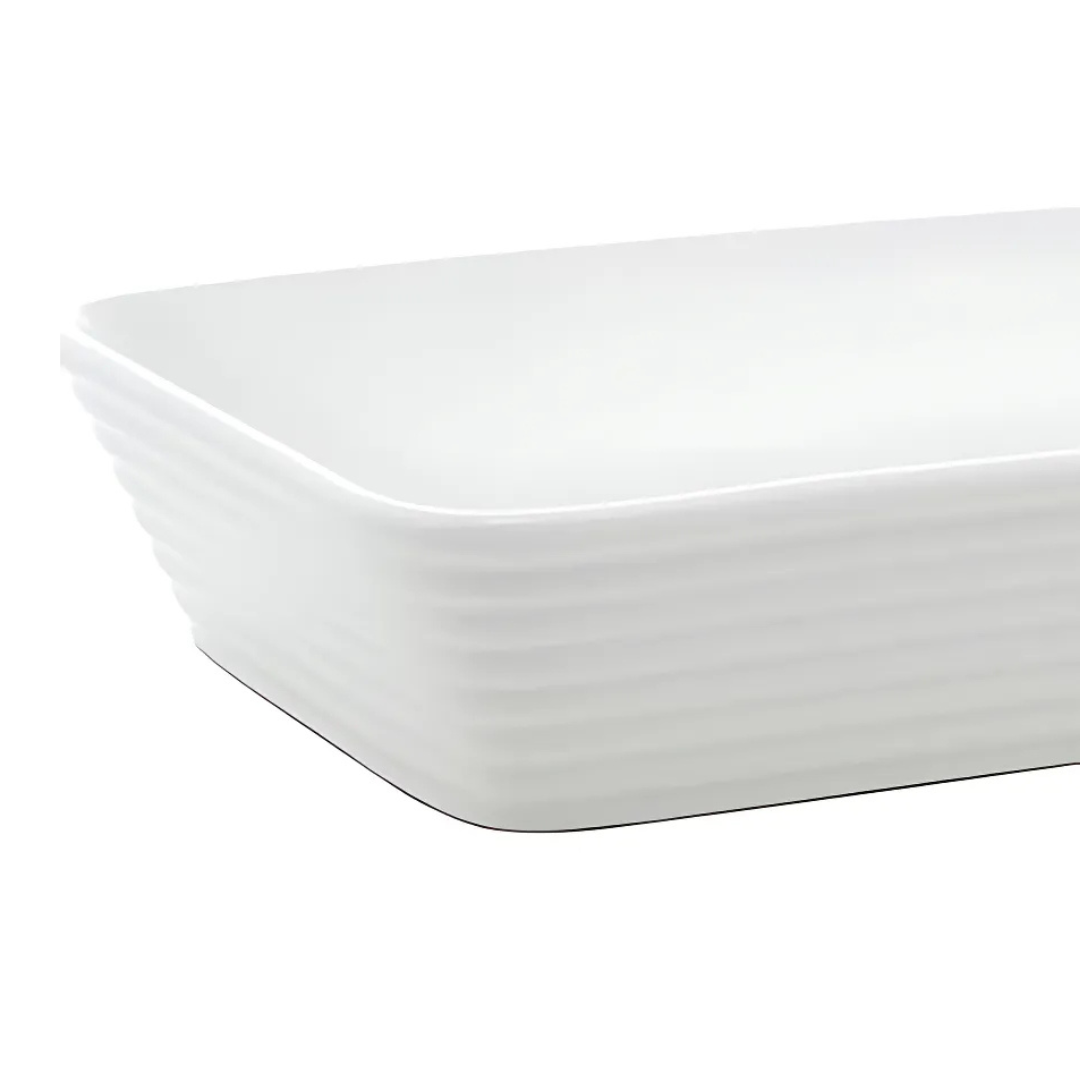 Refratário de Porcelana Coliseu Línea 30cm Branco