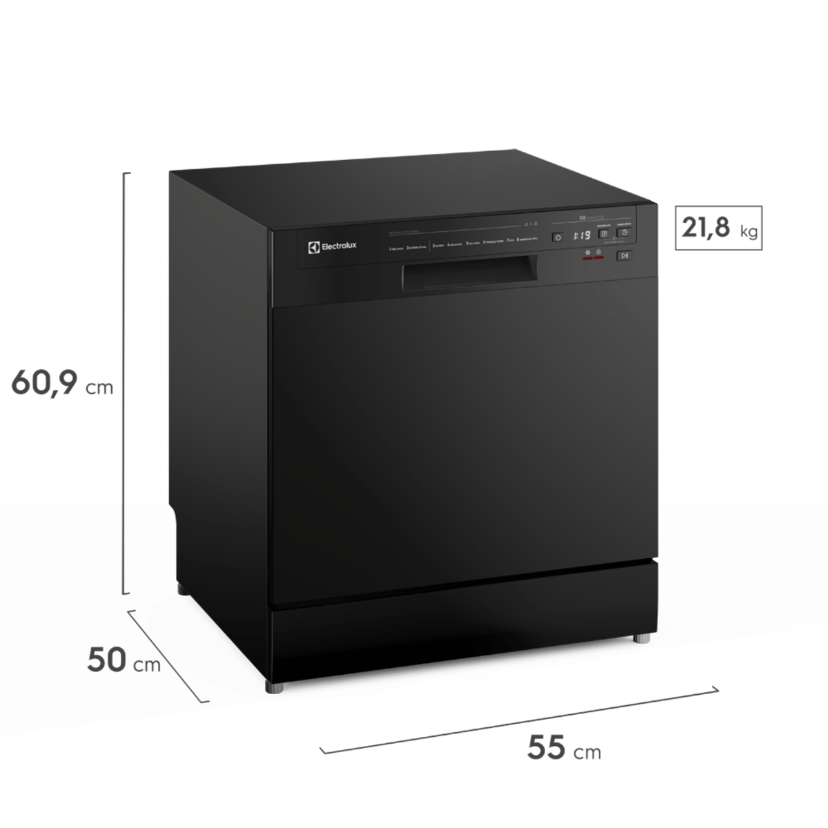 Lava-Louças Electrolux 8 Serviços com Programa Lava & Seca LP08E Preto 220V