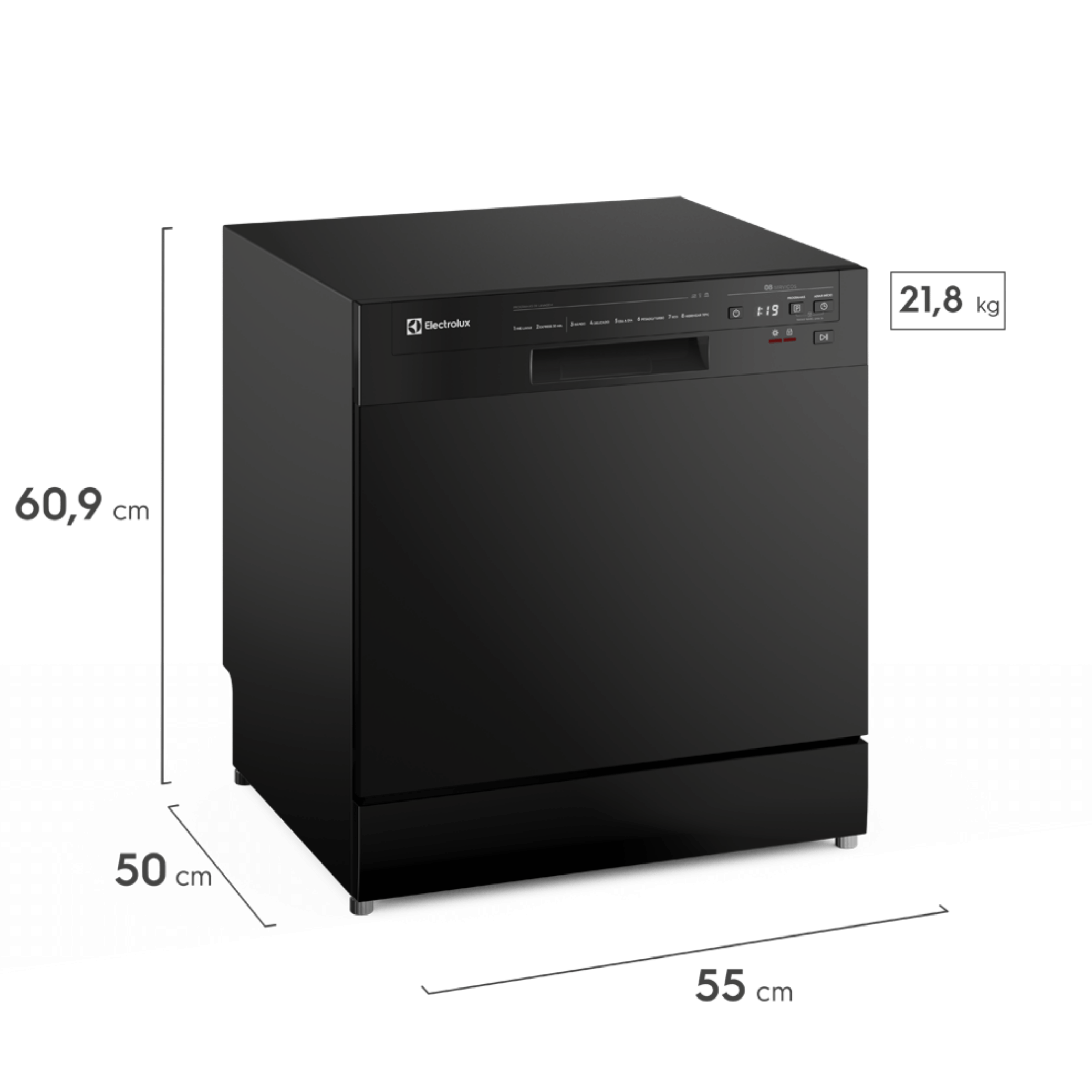 Lava-Louças Electrolux 8 Serviços com Programa Lava & Seca LP08E Preto 220V