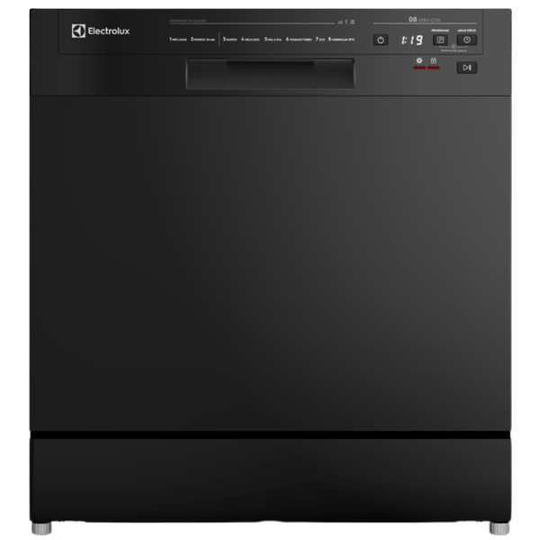 Lava-Louças Electrolux 8 Serviços com Programa Lava & Seca LP08E Preto 220V