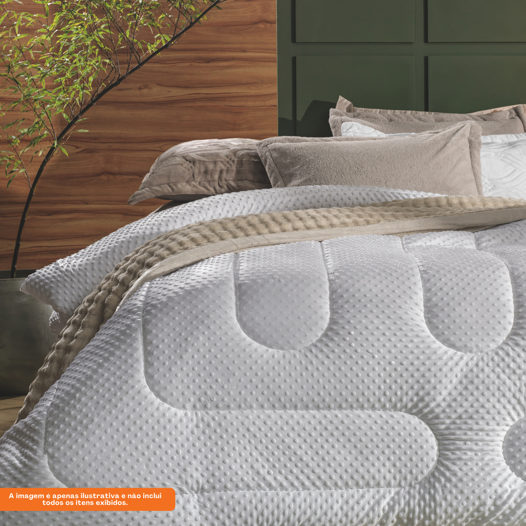 Edredom Queen Altenburg Blend Sense Pop UP 240x230cm Branco