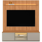 Rack com Painel Magnum Linea 200cm com Led Canela e Gris Fosco