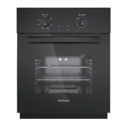 Forno de Embutir a Gás Venax 50L Totale Nero GIII Com Grill 26019 Preto 220V