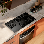 Cooktop à Gás Brastemp 5 Bocas BDS85AE Grades em Ferro Fundido Vidro Preto Bivolt