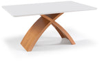 Mesa Retangular Lais Artsoli 180x100cm Tampo de Vidro Off White