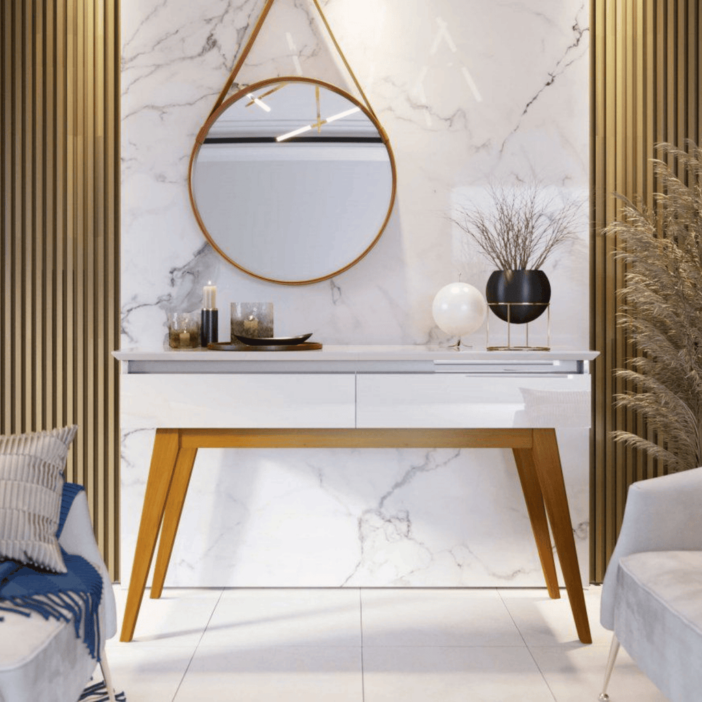 Aparador Classic Imcal 2 Gavetas 136cm Off White