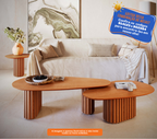 Mesa Lateral Living Redonda Imcal 56x43 Nature