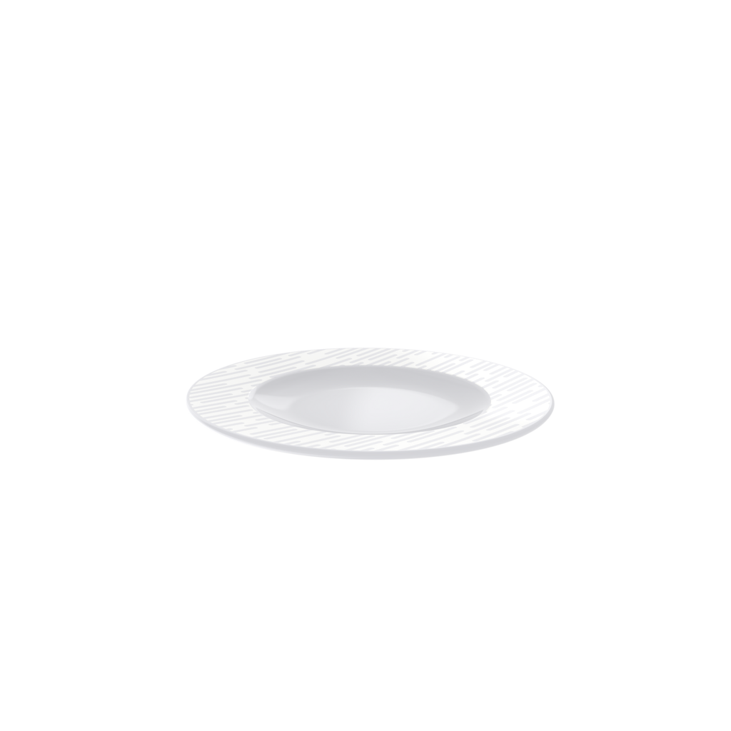 Prato Sobremesa Tramontina Marie Porcelana Decorada Branco