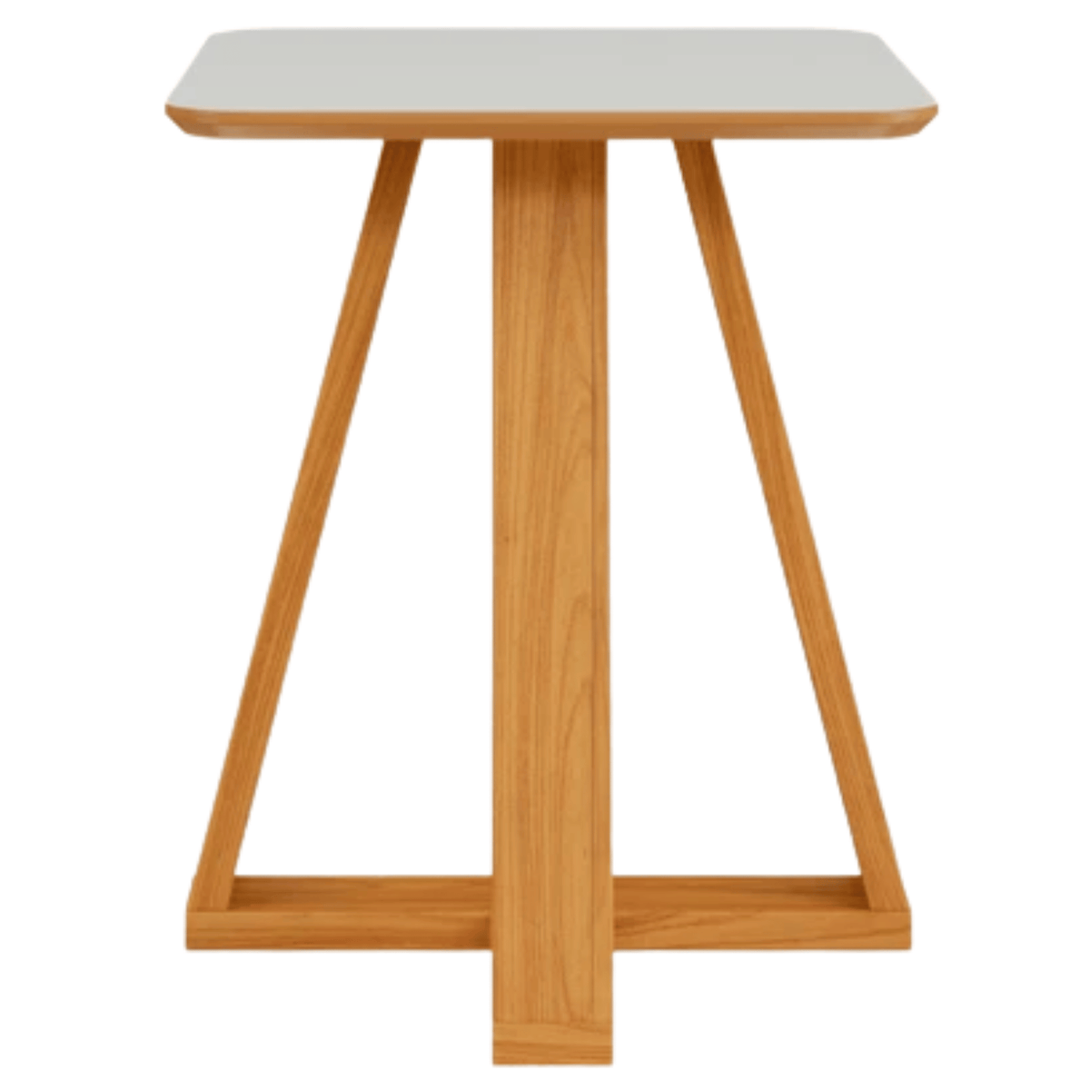 Mesa Lateral TB630 Dalla Costa 45x55cm 100% MDF Off White e Freijó