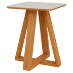 Mesa Lateral TB630 Dalla Costa 45x55cm 100% MDF Off White e Freijó
