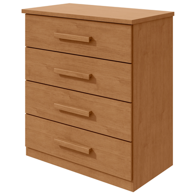 Cômoda Baião Lopas 4 Gavetas Amêndoa Clean