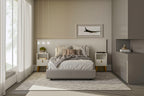 Cabeceira Casal/Queen Laranjeira Linea 241cm com Kit Frame Off White