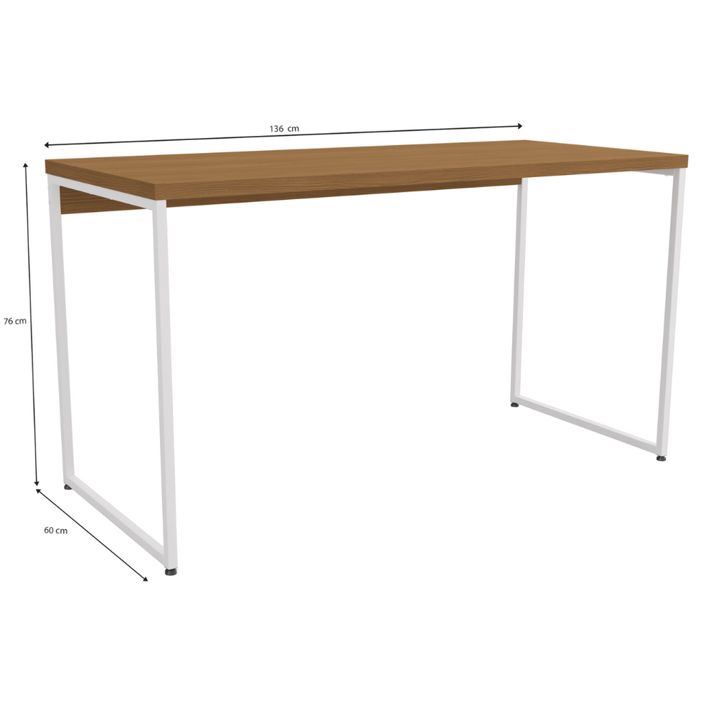 Escrivaninha Industrial Kappesberg LI003 136cm Canela e Branco