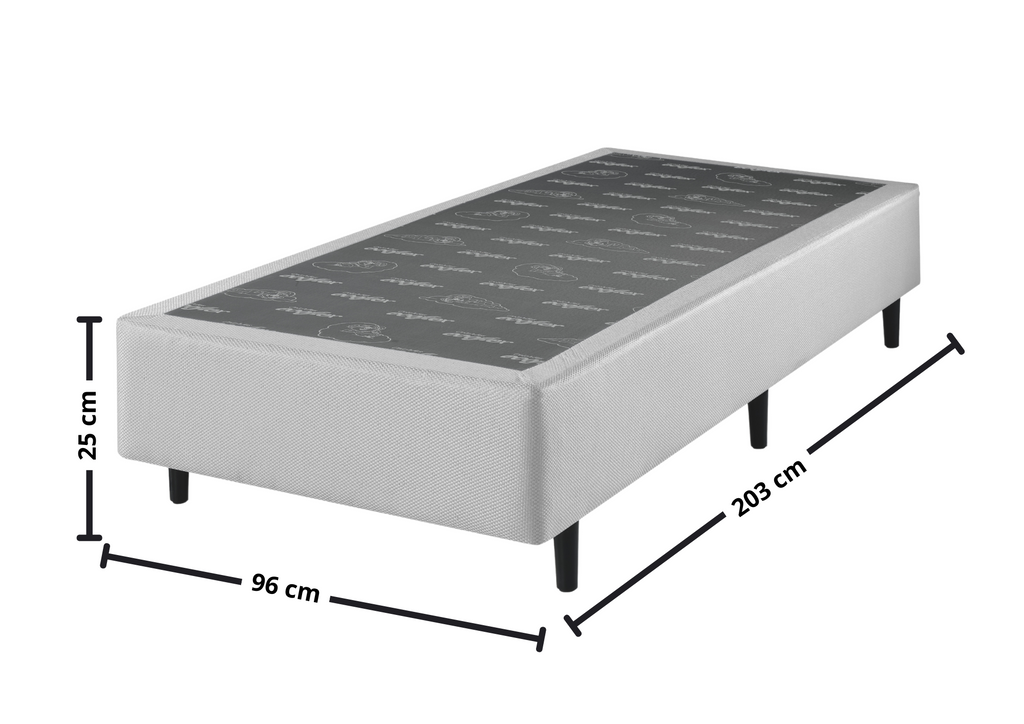 Base Para Colchão Privilege Solteiro Queen Ecoflex 96x203x25cm Prata