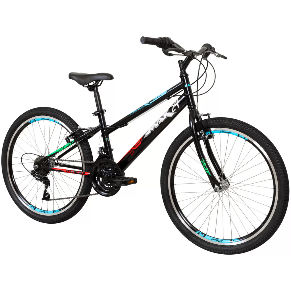 Bicicleta Caloi Aro 24 Max Freio V-Brake 21 Velocidades Preto