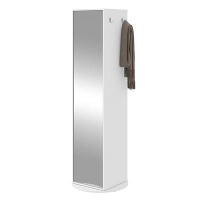 Sapateira Esthela Giratória Lopas 60x187cm Espelho Branco