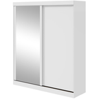 Roupeiro Zeine Lopas 180cm 2 Portas Correr com Espelho Branco