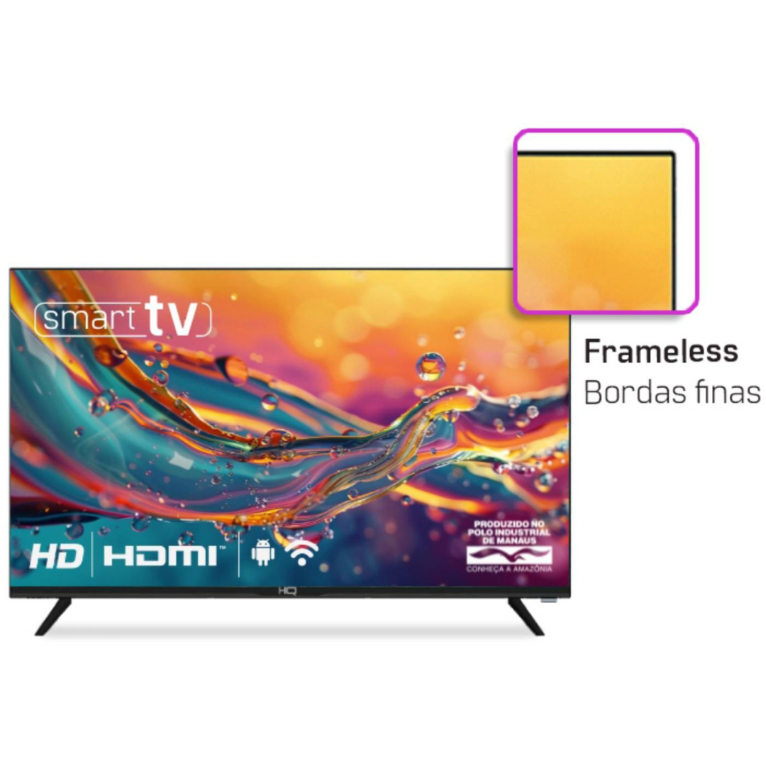 Smart TV LED 24" HD HQ Frameless Android Bivolt