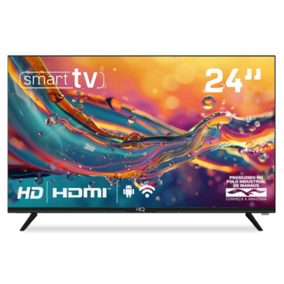 Smart TV LED 24" HD HQ Frameless Android Bivolt