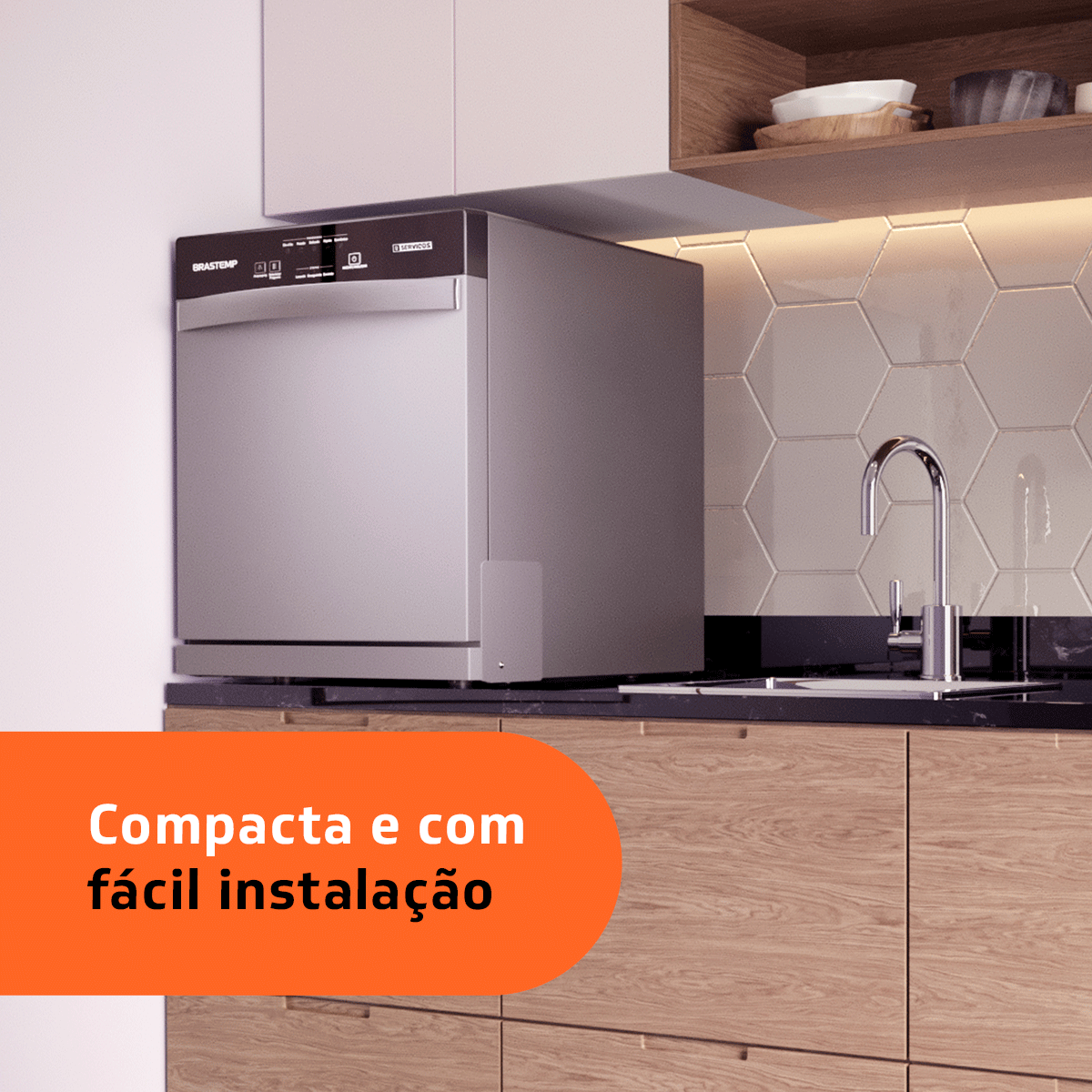 Lava-Louças Brastemp 8 Serviços BLF08BS Prata 220V