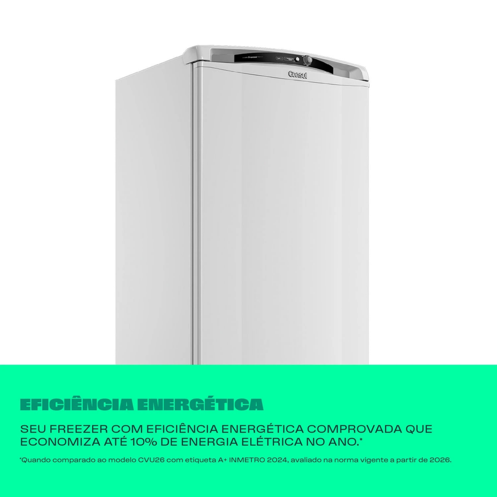 Freezer Vertical Consul 254L CVU26MB 1 Porta Branco 220V 220V