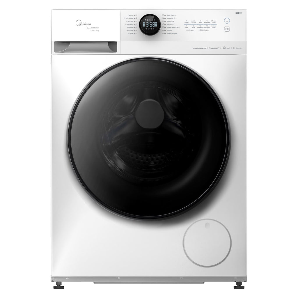 Lava e Seca Midea 13KG MF200D130WB HealthGuard Smart Motor Inverter Branco 220V