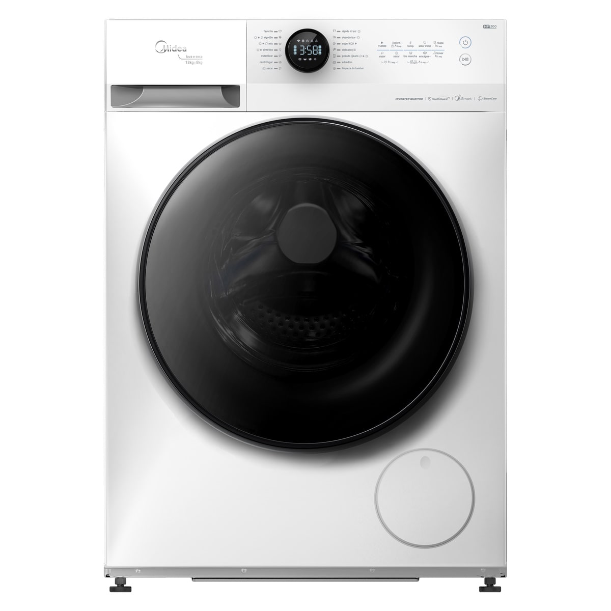 Lava e Seca Midea 13KG MF200D130WB HealthGuard Smart Motor Inverter Branco 220V