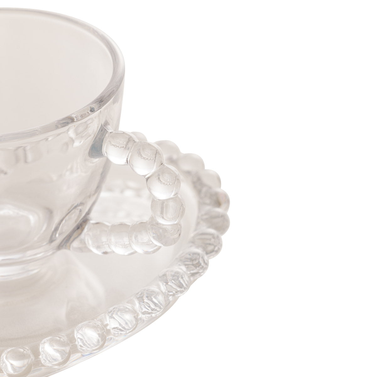 Jogo 4 Xícaras para Café Rojemac Coração Pearl 85ml Cristal