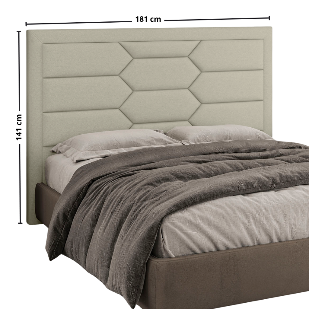 Cabeceira Delta Perfan 160x13cm Linho Bege