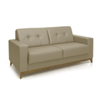 Sofá Living MH4219 180cm Herval 2 assentos Base Madeira Bege