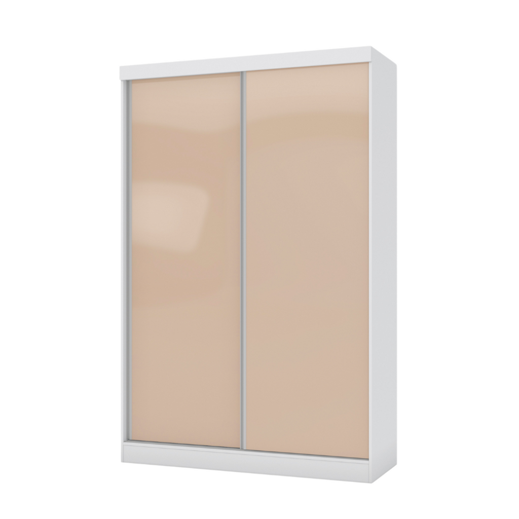 Roupeiro N571 Kappesberg 143cm 2 Portas Flex Branco e Macadâmia