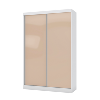 Roupeiro N571 Kappesberg 143cm 2 Portas Flex Branco e Macadâmia