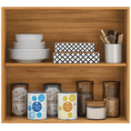 Armário Aéreo de Cozinha Plena Demóbile 100%MDF 80cm 2 Portas Cinamomo e Nude