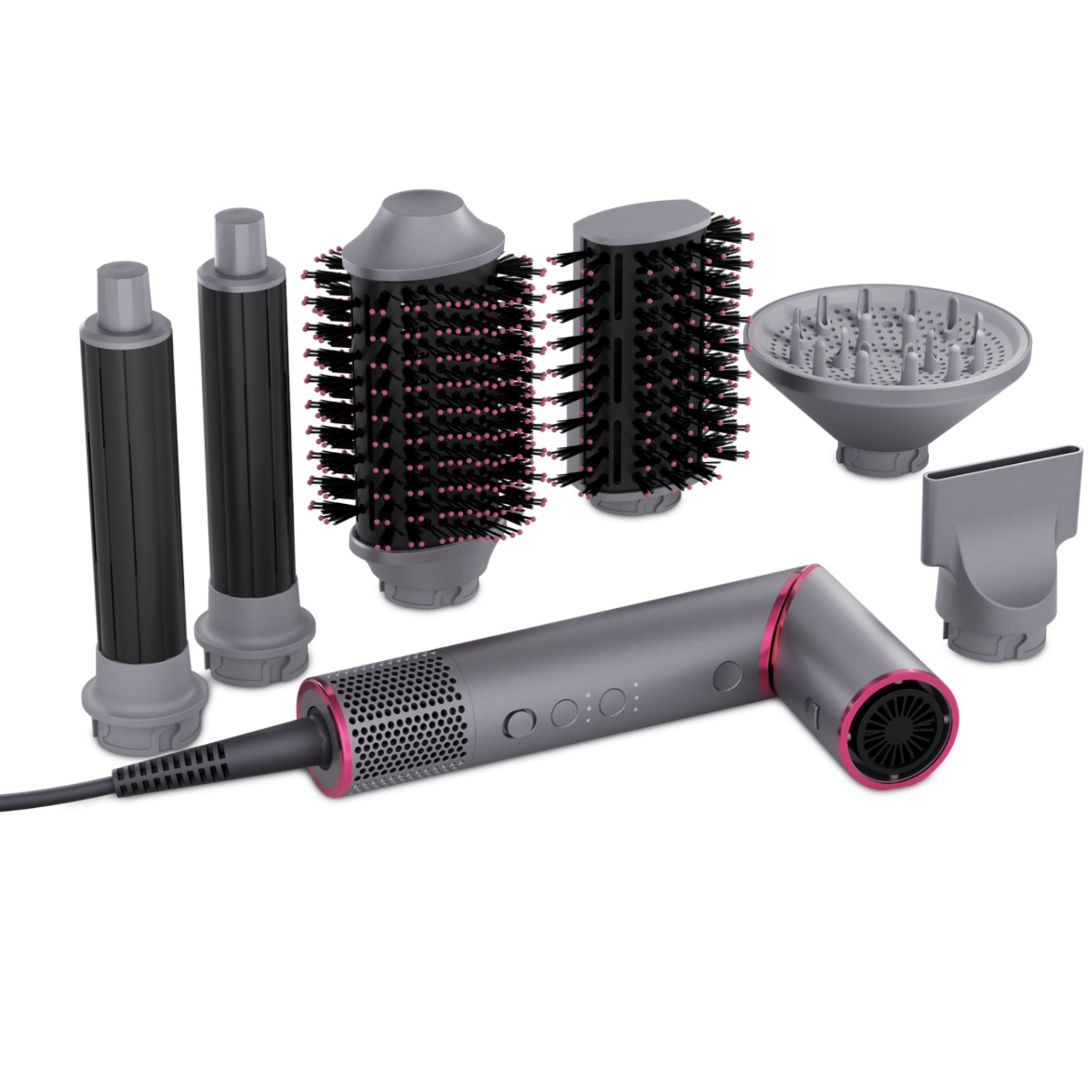 Secador de Cabelo Philco Tecnologia Fast Dry 1450W Cinza e Rosa 220V
