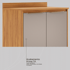 Armário Balcão de Cozinha Plena Demóbile 100% MDF 80cm 2 Portas Cinamomo e Nude