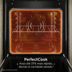 Fogão 4 Bocas Electrolux Efficient FE4GB Piso Mesa Vidro Tripla Chama PerfectCook Preto Bivolt