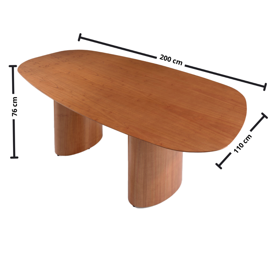 Mesa Vita Orgânica Ferrati 200x110cm Laminado Champanhe