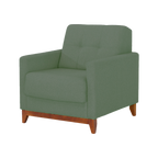 Poltrona 96cm Herval MH4219 Base Madeira Verde