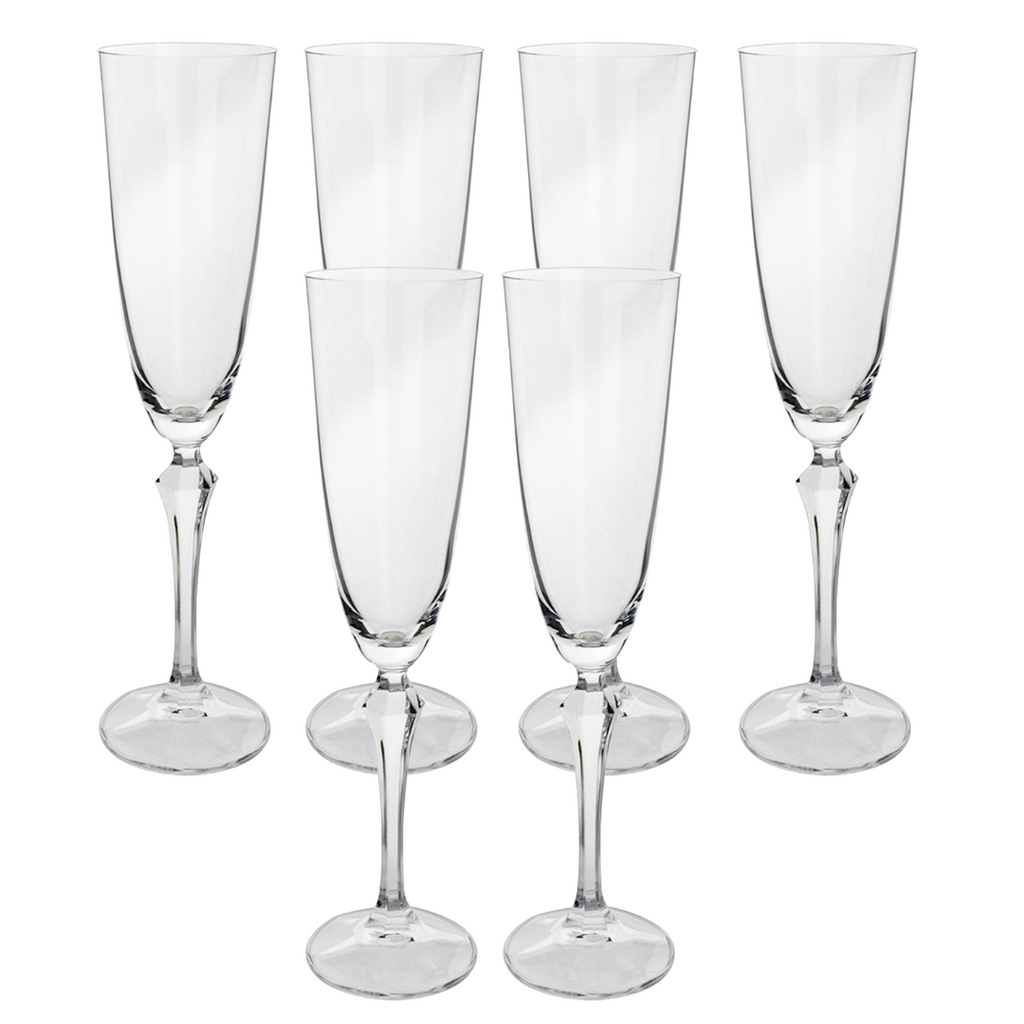 Jogo de 6 Taças para Champanhe Full-Fit em Cristal Ecológico 200ml