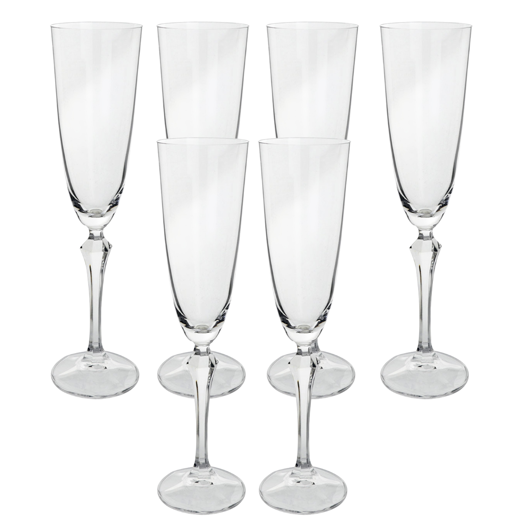 Jogo de 6 Taças para Champanhe Full-Fit em Cristal Ecológico 200ml