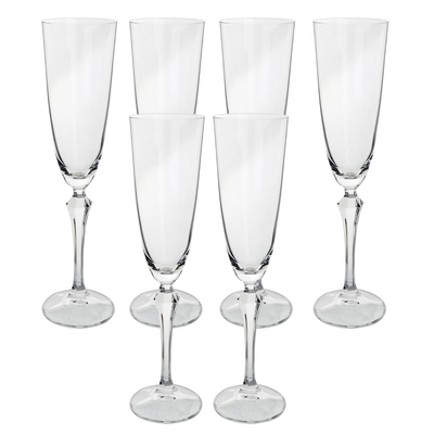 Jogo de 6 Taças para Champanhe Full-Fit em Cristal Ecológico 200ml