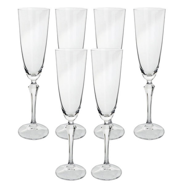 Jogo de 6 Taças para Champanhe Full-Fit em Cristal Ecológico 200ml