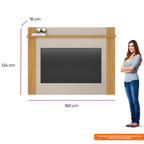 Painel Extensível Suspenso Tulum Linea para TV's até 55" com Prateleira Flex Tauari e Off White