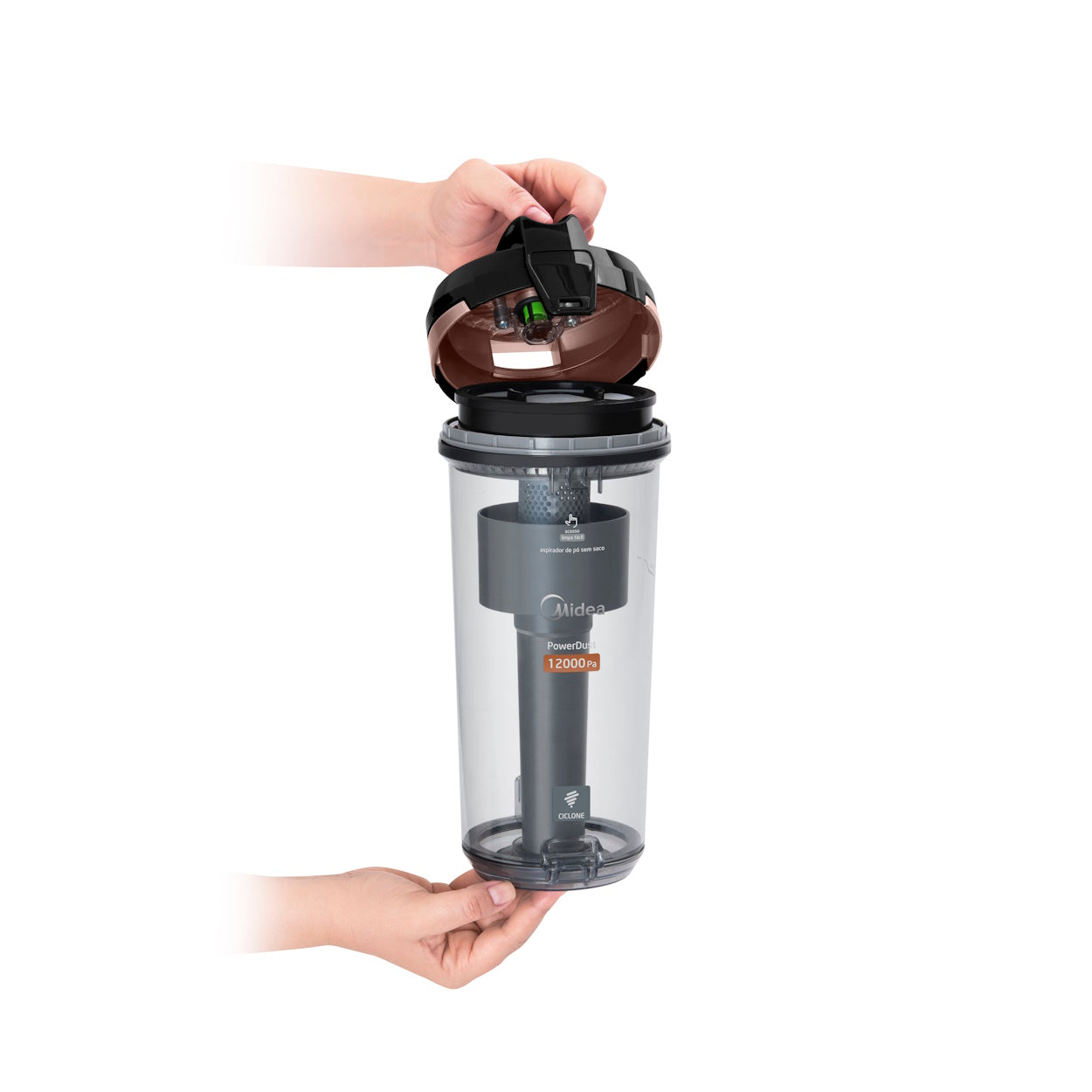 Aspirador de Pó Midea PowerDust VVA20P2 Preto com Cobre 220V