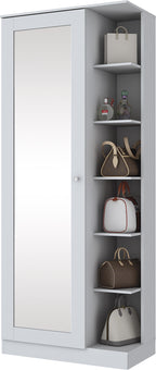 Sapateira Duetto Henn 1 Porta 69cm Com Espelho Branco